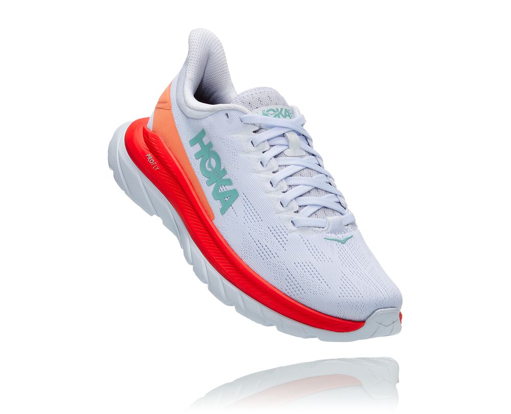 Hoka One One Mach 4 Löparskor Dam Vita/Röda - SE-5493716